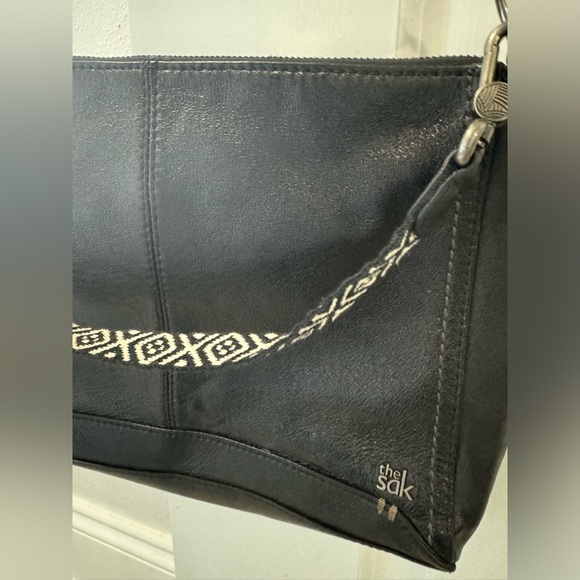The sak should bag hobo black style Aztec handle accent - Picture 2 of 6